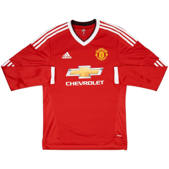 2015-16 Manchester United Player Issue Home L/S Shirt Rooney #10 (M/L)