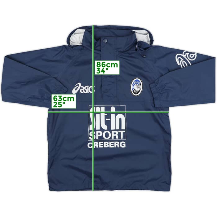 2002-03 Atalanta Asics 1/4 Zip Rain Jacket - 9/10 - (XL.Boys)