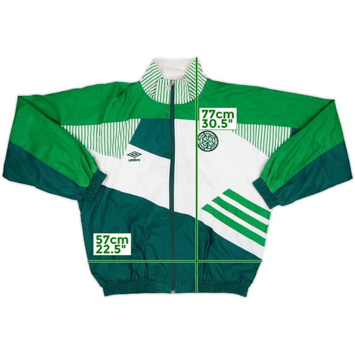 1991-92 Celtic Umbro Track Jacket - 8/10 - (XXL)