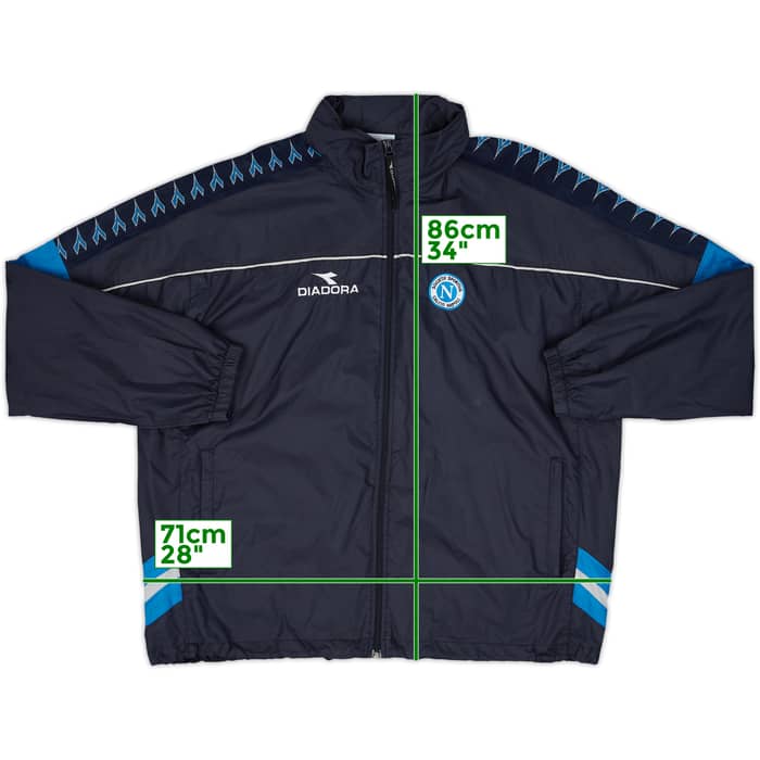 2000-01 Napoli Diadora Hooded Rain Jacket - 8/10 - (XXL)