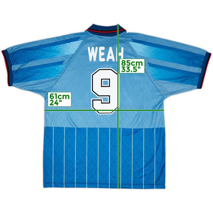 1995-96 AC Milan Fourth Shirt Weah #9 - 8/10 - (XXL)