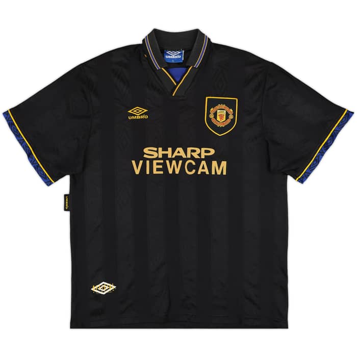 1993-95 Manchester United Away Shirt Cantona #7 - 8/10 - (XL)