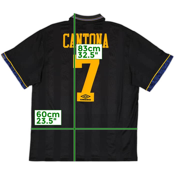 1993-95 Manchester United Away Shirt Cantona #7 - 8/10 - (XL)