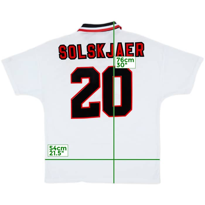 1996-97 Manchester United Away Shirt Solskjaer #20 - 5/10 - (XL)