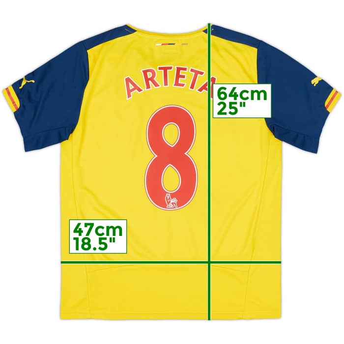 2014-15 Arsenal Away Shirt Arteta #8 - 5/10 - (S)
