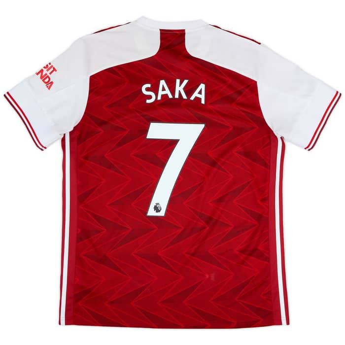 2020-21 Arsenal Home Shirt Saka #7 - 7/10 - (L)