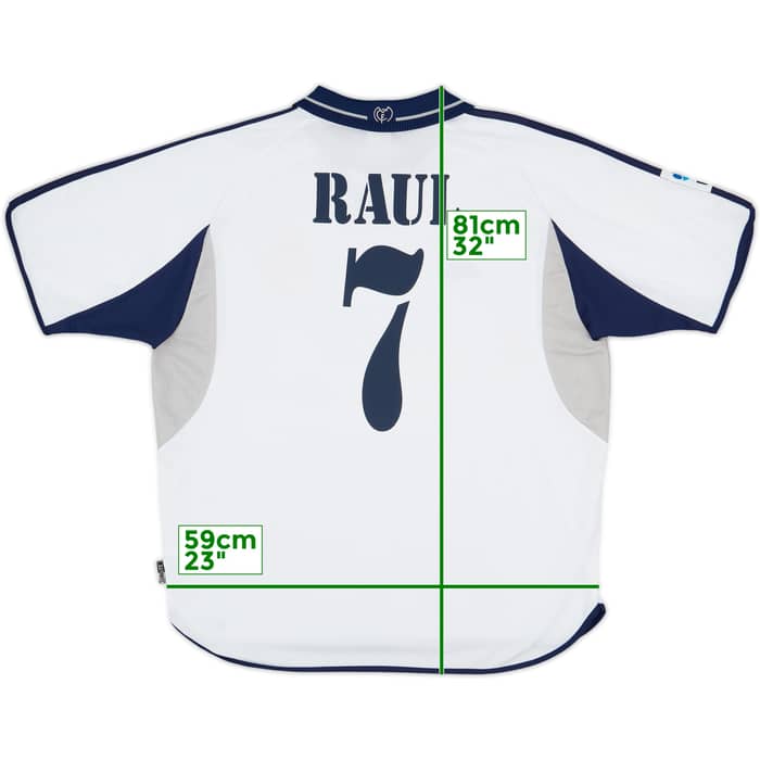2000-01 Real Madrid Home Shirt Raul #7 - 8/10 - (L)
