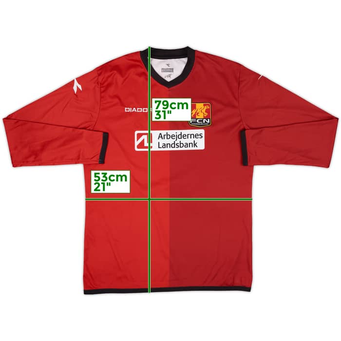 2013-14 FC Nordsjaelland Home L/S Shirt - 8/10 - (XL)