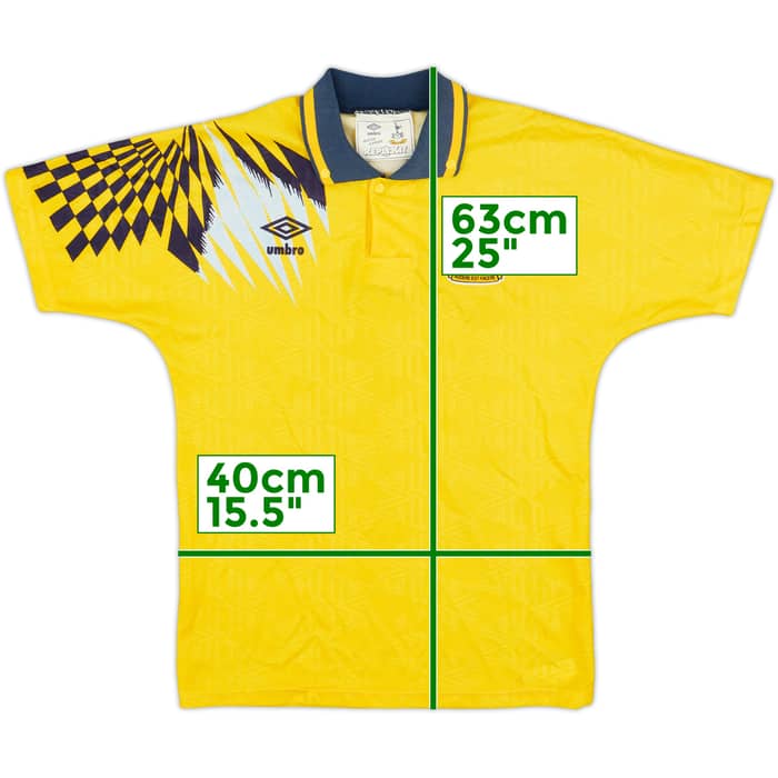 1991-95 Tottenham Away Shirt - 7/10 - (Y)