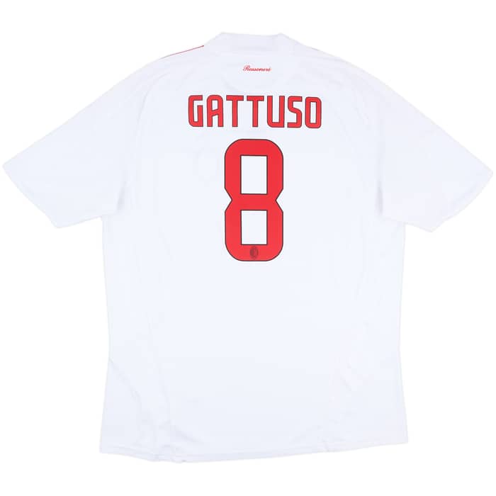 ACミラン Gattuso 8番 シャツ 2008-09 AC Milan Home Shirt Gattuso #8 - 8/10 - (M)