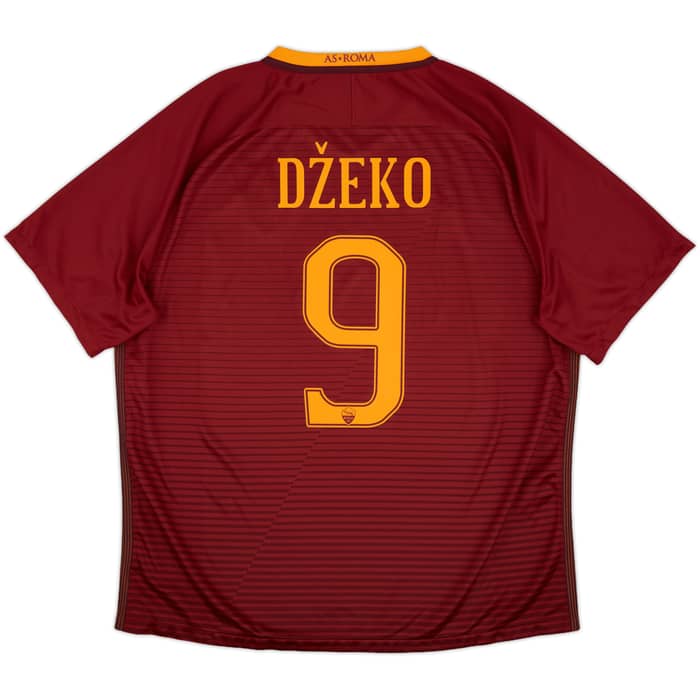 2016-17 Roma Home Shirt Dzeko #9 - 7/10 - (XXL)