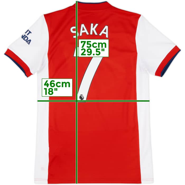 2021-22 Arsenal Home Shirt Saka #7 - 6/10 - (S)