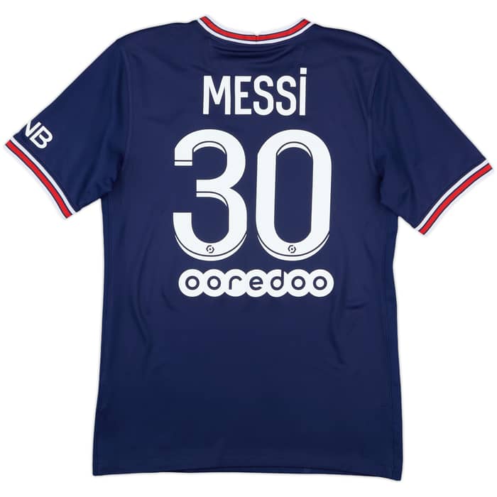 2021-22 Paris Saint-Germain Home Shirt Messi #30 - 8/10 - (S)