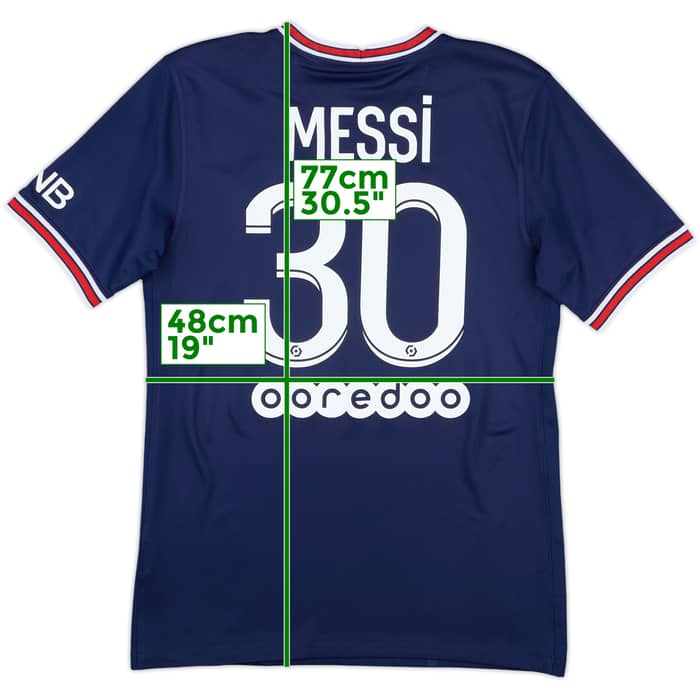 2021-22 Paris Saint-Germain Home Shirt Messi #30 - 8/10 - (S)