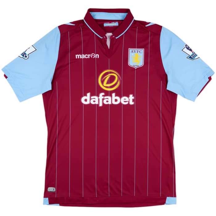 2014-15 Aston Villa Home Shirt Baker #2 - 8/10 - (XL)