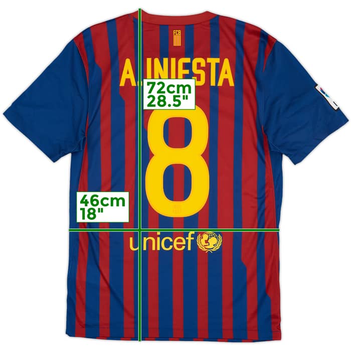 2011-12 Barcelona Home Shirt A.Iniesta #8 - 8/10 - (S)
