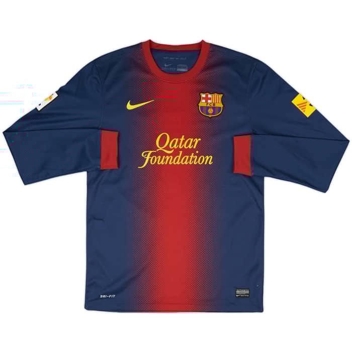 2012-13 Barcelona Home L/S Shirt Messi #10 - 7/10 - (M)