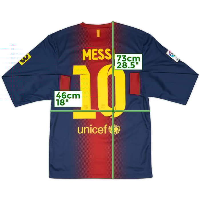 2012-13 Barcelona Home L/S Shirt Messi #10 - 7/10 - (M)