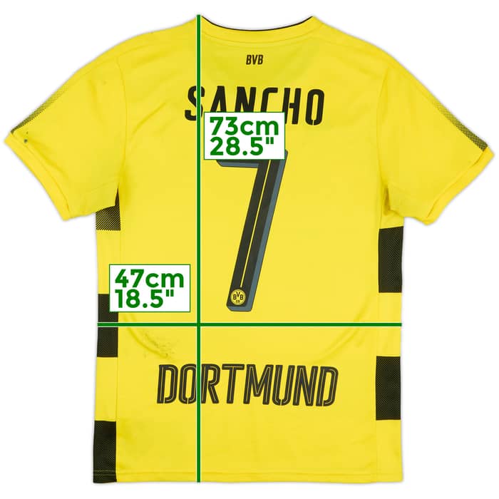 2017-18 Borussia Dortmund Home Shirt Sancho #7 - 5/10 - (S)