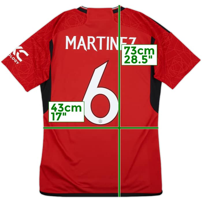 2023-24 Manchester United Home Shirt Martinez #6 - 10/10 - (S)