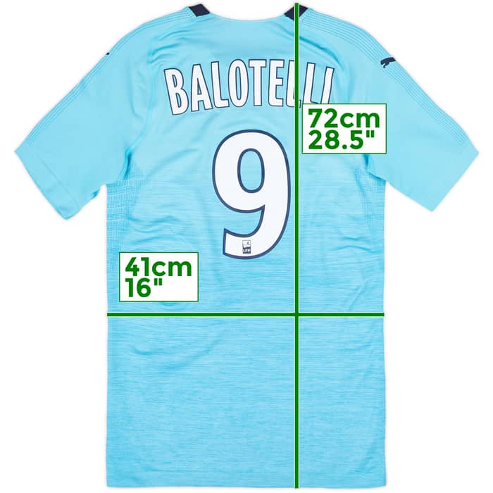 2018-19 Olympique Marseille Authentic EvoKnit Player Issue Third Shirt Balotelli #9 - 8/10 - (M)