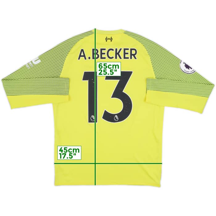 2018-19 Liverpool GK Shirt A.Becker #13 - 4/10 - (S)