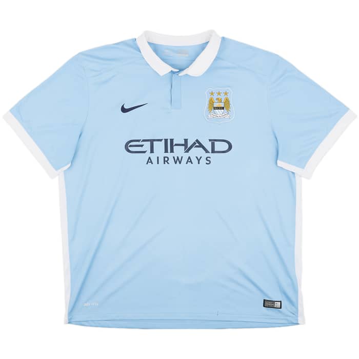 2015-16 Manchester City Home Shirt Kompany #4 - 8/10 - (XXL)