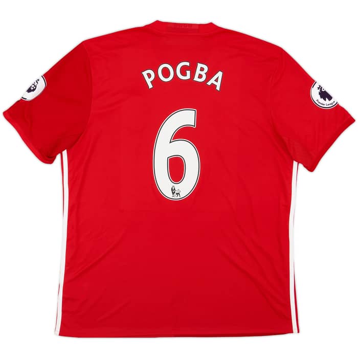 2016-17 Manchester United Home Shirt Pogba #6 - 8/10 - (XL)