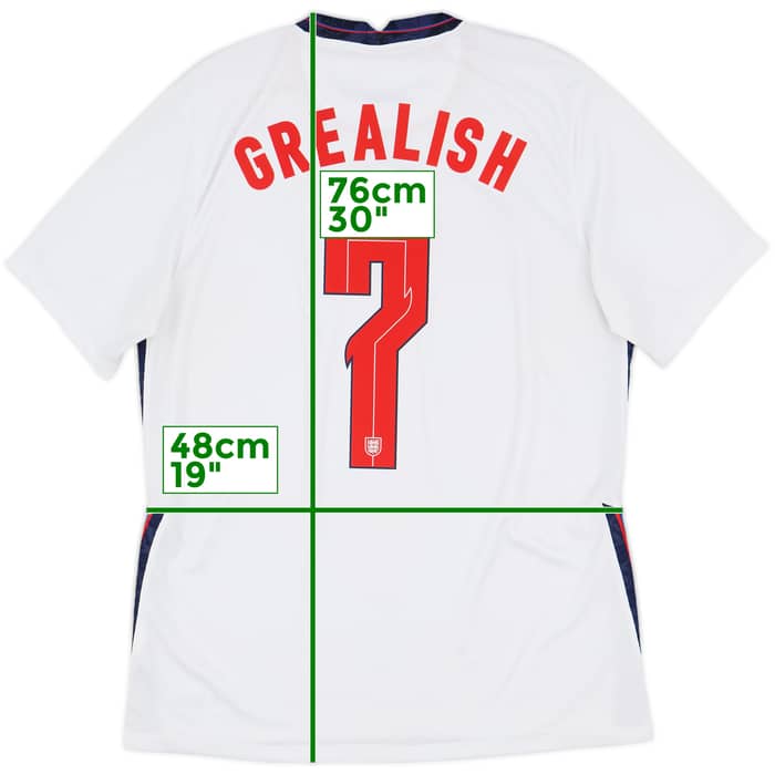 2020-22 England Home Shirt Grealish #7 - 6/10 - (L)