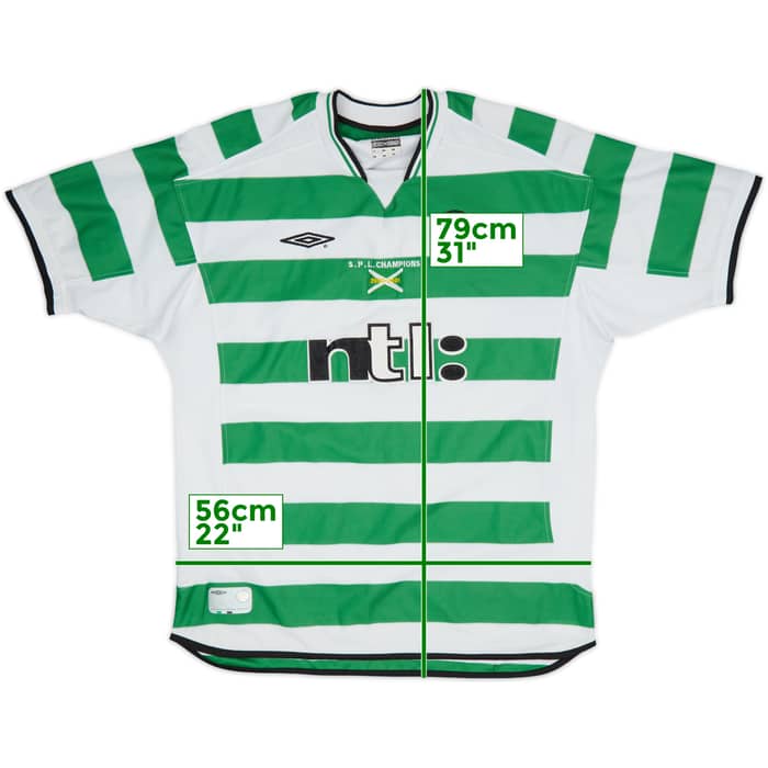 2001-03 Celtic Home 'SPL Champions' Shirt - 5/10 - (XL)