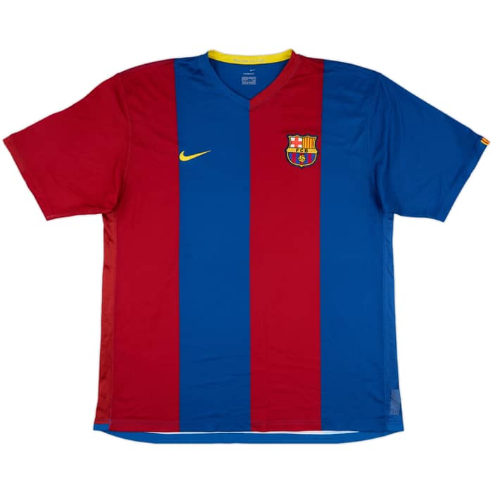 2006-07 Barcelona Home Shirt Ronaldinho #10 - 8/10 - (XXL)