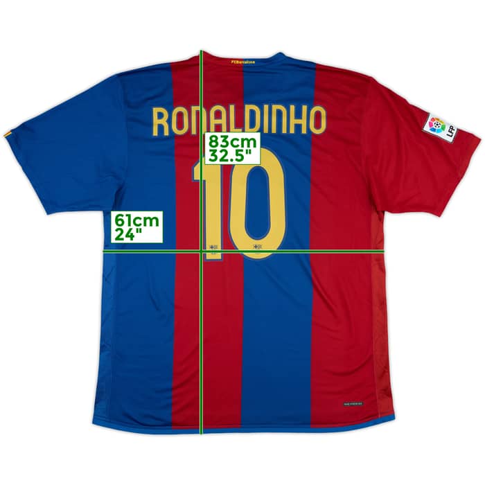 2006-07 Barcelona Home Shirt Ronaldinho #10 - 8/10 - (XXL)