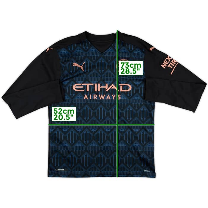 2020-21 Manchester City Away L/S Shirt - 8/10 - (M)
