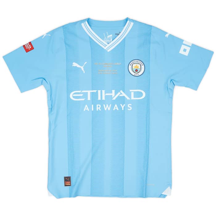 2023-24 Manchester City Match Issue Community Shield Home Shirt Joao Cancelo #7