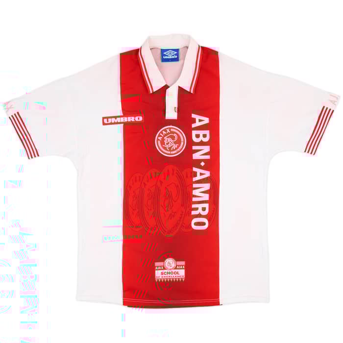 1997-98 Ajax Home Shirt F.De Boer #4 - 8/10 - (L)