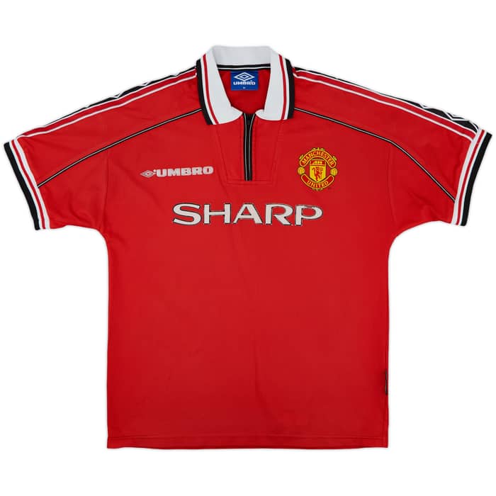 1998-00 Manchester United Home Shirt Beckham #7 - 7/10 - (M)