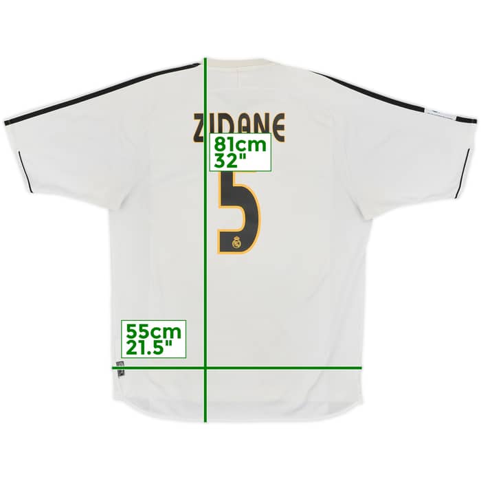 2003-04 Real Madrid Home Shirt Zidane #5 - 6/10 - (L)