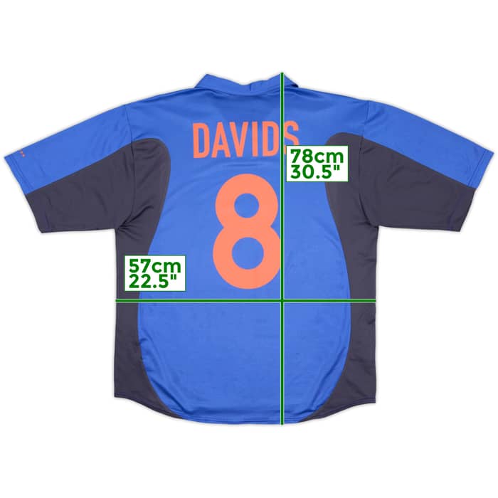 2000-02 Netherlands Away Shirt Davids #8 - 8/10 - (L)