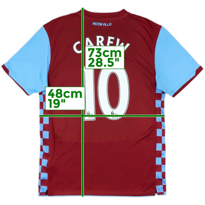 2010-11 Aston Villa Home Shirt Carew #10 - 9/10 - (M)