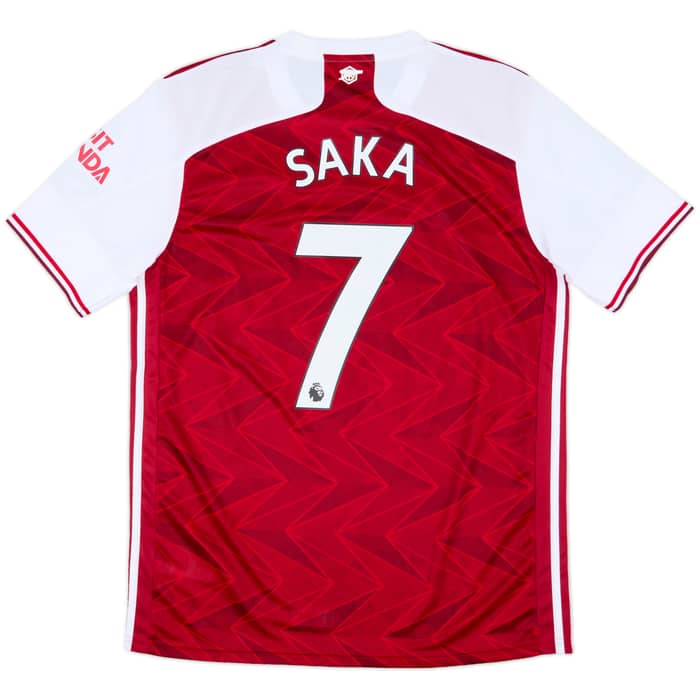 2020-21 Arsenal Home Shirt Saka #7 - 9/10 - (L)