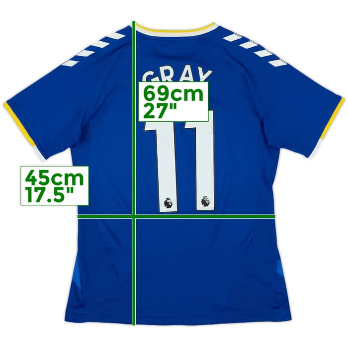 2021-22 Everton Home Shirt Gray #11 - 8/10 - (Women's L)