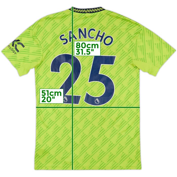 2022-23 Manchester United Third Shirt Sancho #25 - 8/10 - (S)