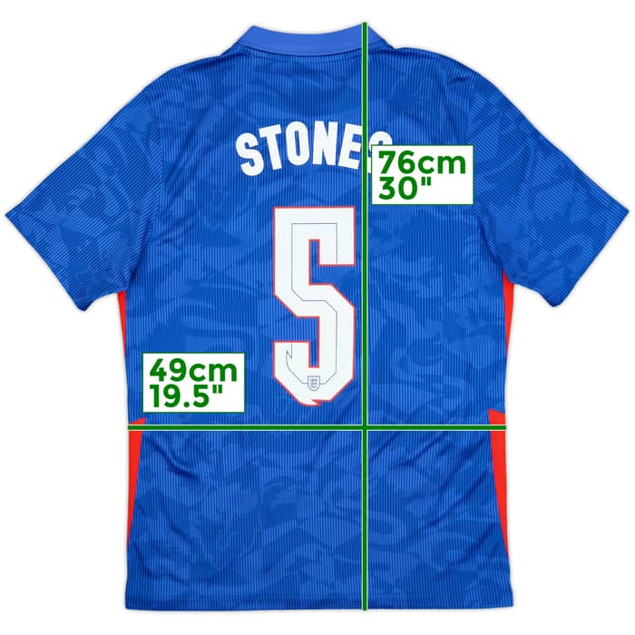 2020-21 England Away Shirt Stones #5 - 9/10 - (M)