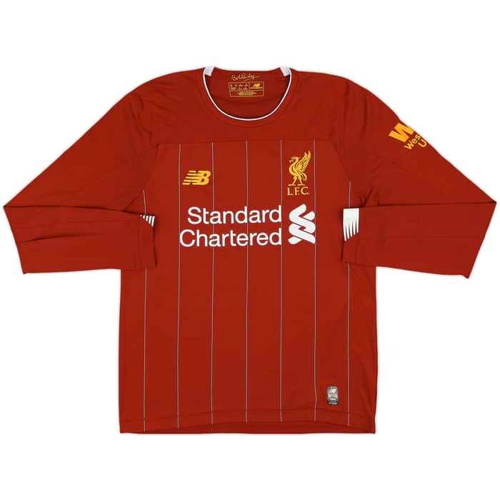 2019-20 Liverpool Home L/S Shirt M.Salah #11 - 10/10 - (S)
