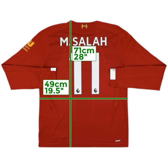 2019-20 Liverpool Home L/S Shirt M.Salah #11 - 10/10 - (S)
