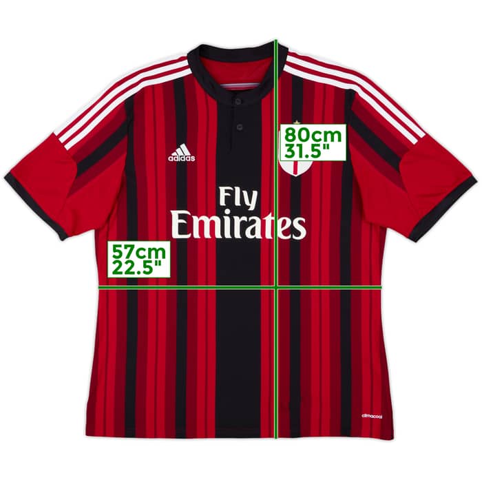 2014-15 AC Milan Home Shirt - 7/10 - (XL)