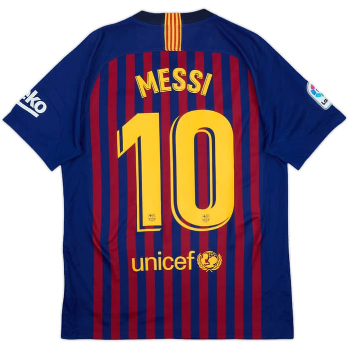 2018-19 Barcelona Home Shirt Messi #10 - 9/10 - (M)