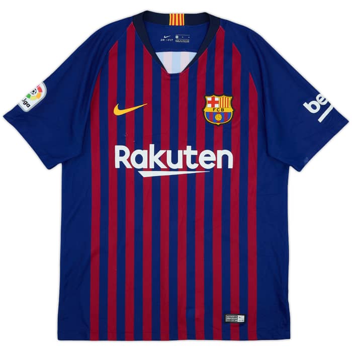 2018-19 Barcelona Home Shirt Messi #10 - 9/10 - (M)