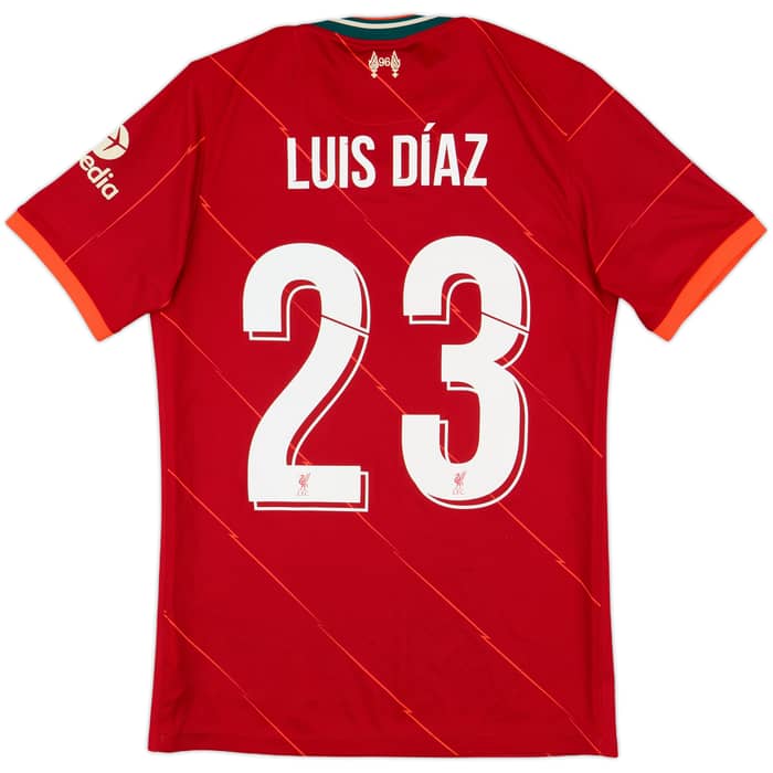 2021-22 Liverpool Home Shirt Luis Diaz #23 - 6/10 - (S)
