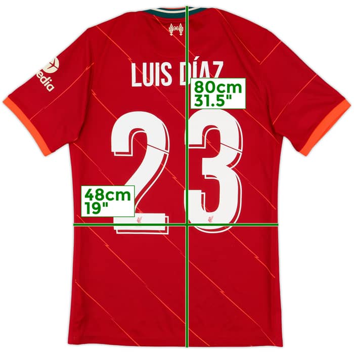 2021-22 Liverpool Home Shirt Luis Diaz #23 - 6/10 - (S)